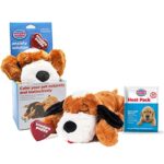 SmartPetLove Original Snuggle Puppy Heartbeat Stuffed Toy for Dogs. Pet Anxiety Relief and Calming Aid, Comfort Toy for Behavioral Training in Brown and White