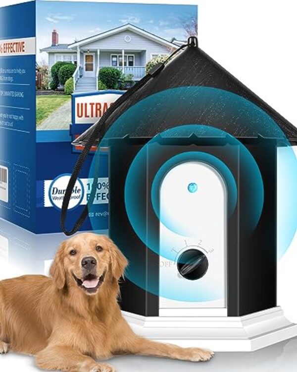 Anti Barking Device, Upgraded 50ft Dog Barking Control Devices with 3 Adjustable Level, Ultrasonic Dog Bark Deterrent Pet Behavior Training Tool Bark Box for Almost Dogs