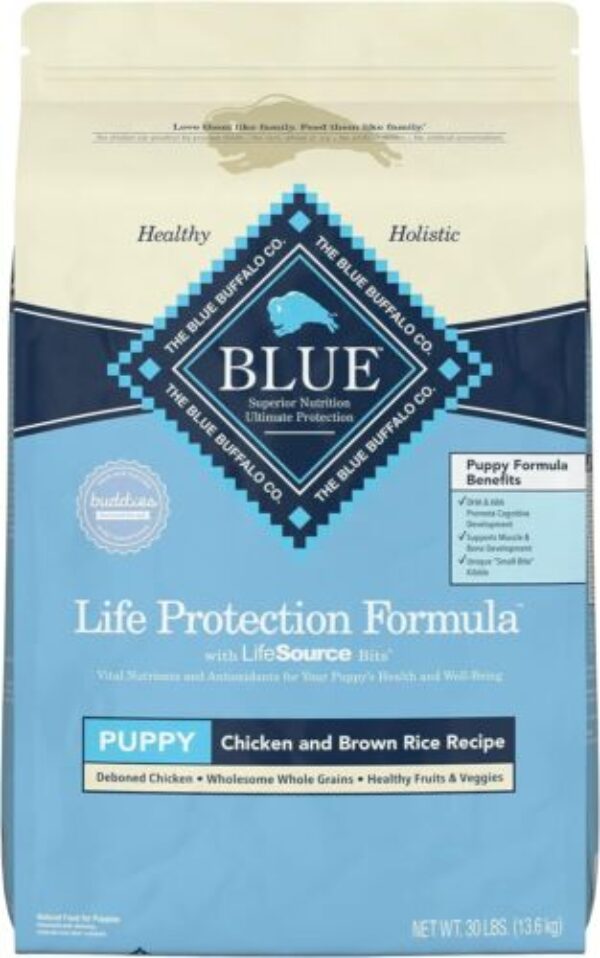 Blue Buffalo Life Protection Formula Natural Puppy Dry Dog Food, Chicken and Bro