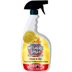 Bodhi Dog Not Here! Spray | Trains Your Pet Where Not to Urinate | Training Corrector for Puppies & Dogs | for Indoor & Outdoor Use | No More Marking | Made in The USA (32 Ounce)