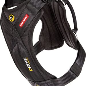 EzyDog Drive Safety Travel Dog Car Harness - Crash Tested US (FMVSS 213) - Premium Vehicle Restraint Vest for Protection and Comfort - Easy One Time Fit and Use with Car Seat Belt (Medium) Black