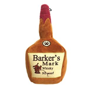 H&K for Dogs Power Plush | Barker's Mark (Small) | Funny Dog Toy | Dog Toy with Squeaker | Dog Gift | Fun, Durable, and Safe | Squeaky Dog Toy
