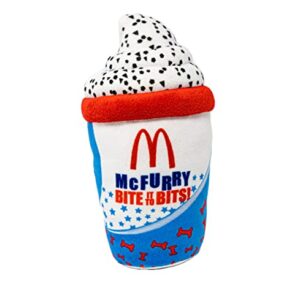 PAWzarre - McFurry Retro Shake Squeaky Plush Dog Toy for Small, Medium, and Large Dogs - Funny Cute & Cool Dog Gift for Birthdays