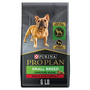 Purina Pro Plan High Protein Small Breed Dog Food, Shredded Blend Beef & Rice Formula - 6 lb. Bag