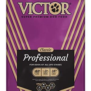 Victor Super Premium Dog Food – Professional Dry Dog Food – Super Premium Dog Food with 26% Protein, Gluten Free - for High Energy and Active Dogs & Puppies, 5lbs