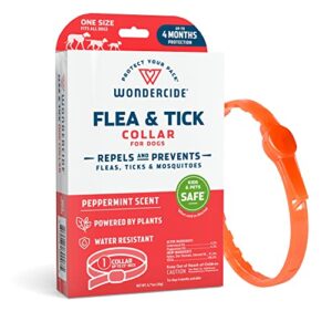 Wondercide Dog Collar - Flea, Tick, and Mosquito Repellent, Prevention for Dogs - with Natural Essential Oils - Pet and Family Safe - Up to 4 Months Protection