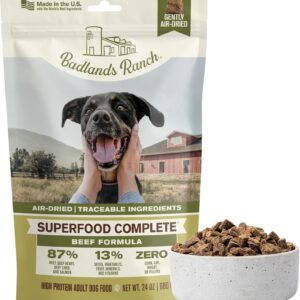 BADLANDS RANCH by Katherine Heigl – Superfood Complete Air-Dried Beef Dog Food – High Protein with Superfoods for Daily