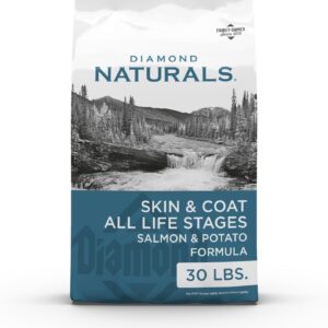 Diamond Skin & Coat Real Meat Recipe Dry Dog Food with Wild Caught Salmon 30 Pound (Pack of 1)