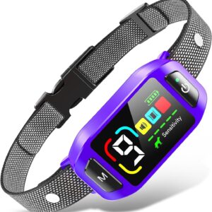 GUIFAG Smart Dog Bark Collar, Instant Quiet Anti Bark Device with 4 Training Modes, 30-Day Battery, One-Click Peace, 9-L