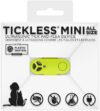 Tickless Mini Ultrasonic Tick Bite and Flea Spread Device Neon Yellow | Fragrance-Free Rechargeable Protection for Cats