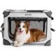EHEYCIGA Collapsible Dog Crate for Large Dogs, Portable Soft Dog Travel Crate with Mesh Windows, Indoor & Outdoor Foldable Dog