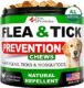 Flea and Tick Prevention for Dogs Chewables – All Natural – Oral Flea Pills for Dogs Supplement – All Breeds and Ages – Made in USA – 120 Tablets