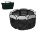 Pet Life All-Terrain Lightweight Easy Folding Wire-Framed Collapsible Travel Dog Playpen – L – Black