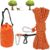 XiaZ Dog Tie Out Cable for Camping, 50ft Portable Overhead Trolley System for Dogs up to 200lbs, Dog Lead for Yard, Camping, Parks, Outdoor Events,